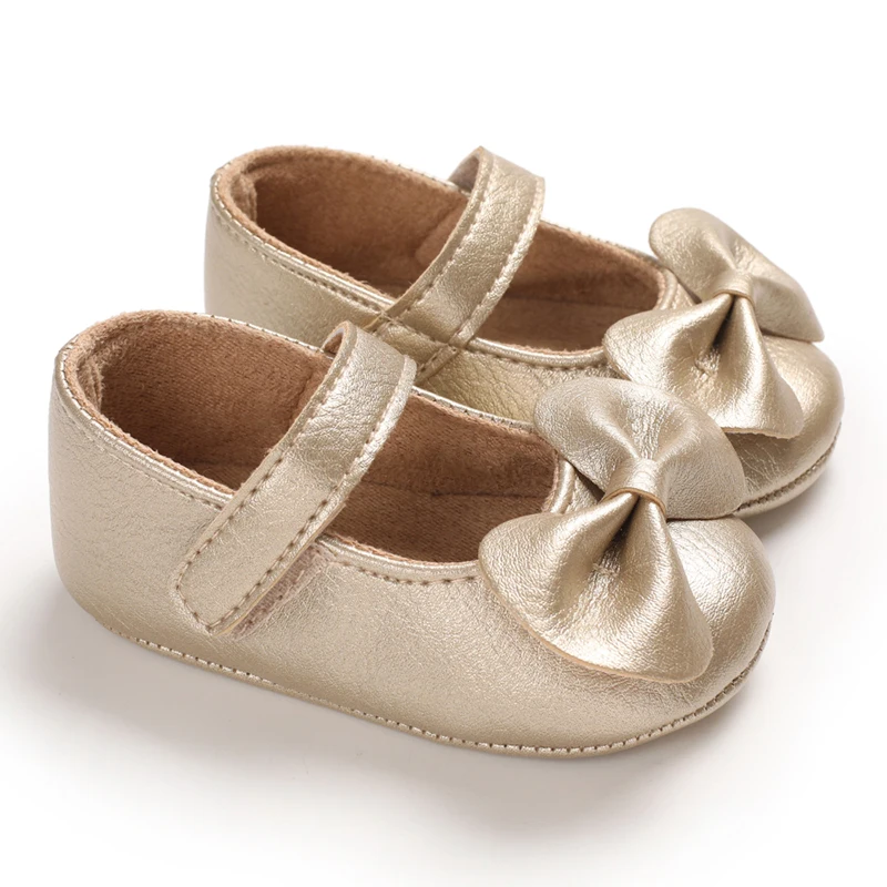 Baby Walking Shoes Golden Baby First Walkers Shoes Gold Princess Shoes Comfortable Soft Soled Non Slip Walking Shoes Pre-Walkers