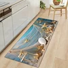 Beach Seashells Starfish Print Kitchen Rugs Balcony Hallway Non-Slip Floor Mat Bath Toilet Doormat Bedroom Bedside Carpets Decor 1