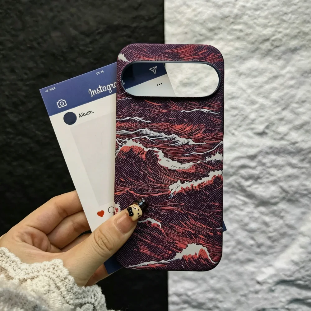 Slim Carbon Fiber Texture Matte Frameless Phone Case with MagSafe Compatibility