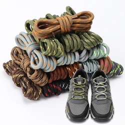 1Pair Round Shoelaces Martin Boots Hiking Shoelaces Flower Dots Solid Laces Matching Sports Shoes Tooling Polyester Shoelaces