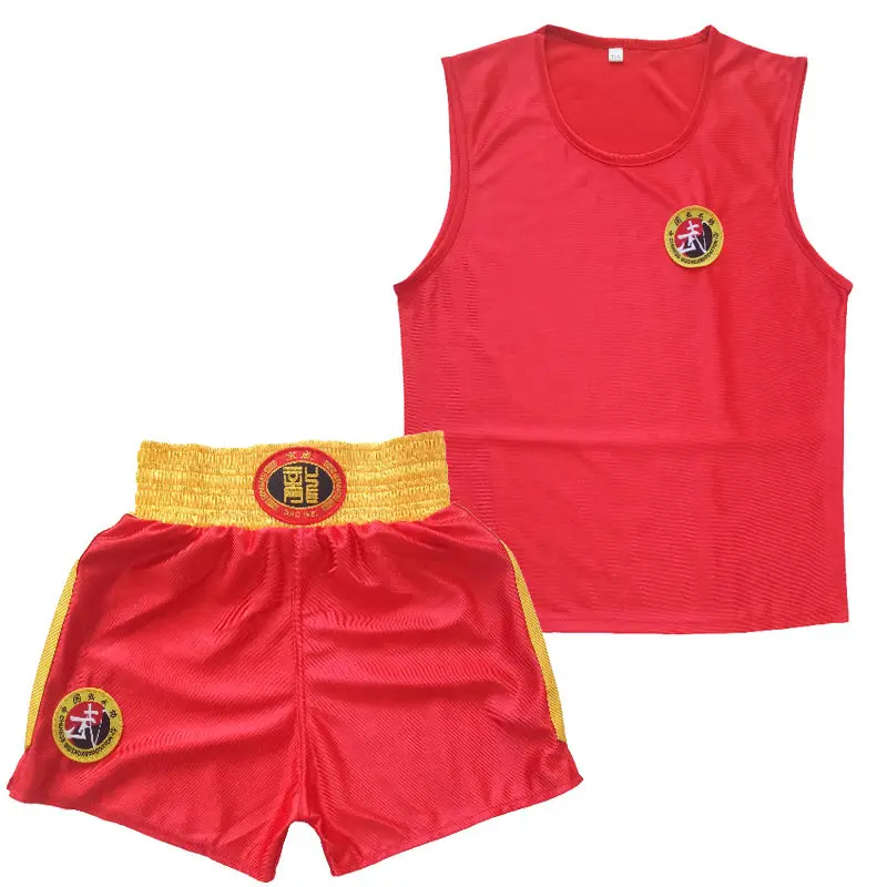Muay Thai MMA Boxing Shorts T-Shirt Set Basketball Kickboxing Sanda Sport Jersey + Short Pants Martial Arts Vest Gym Clothing mma shorts