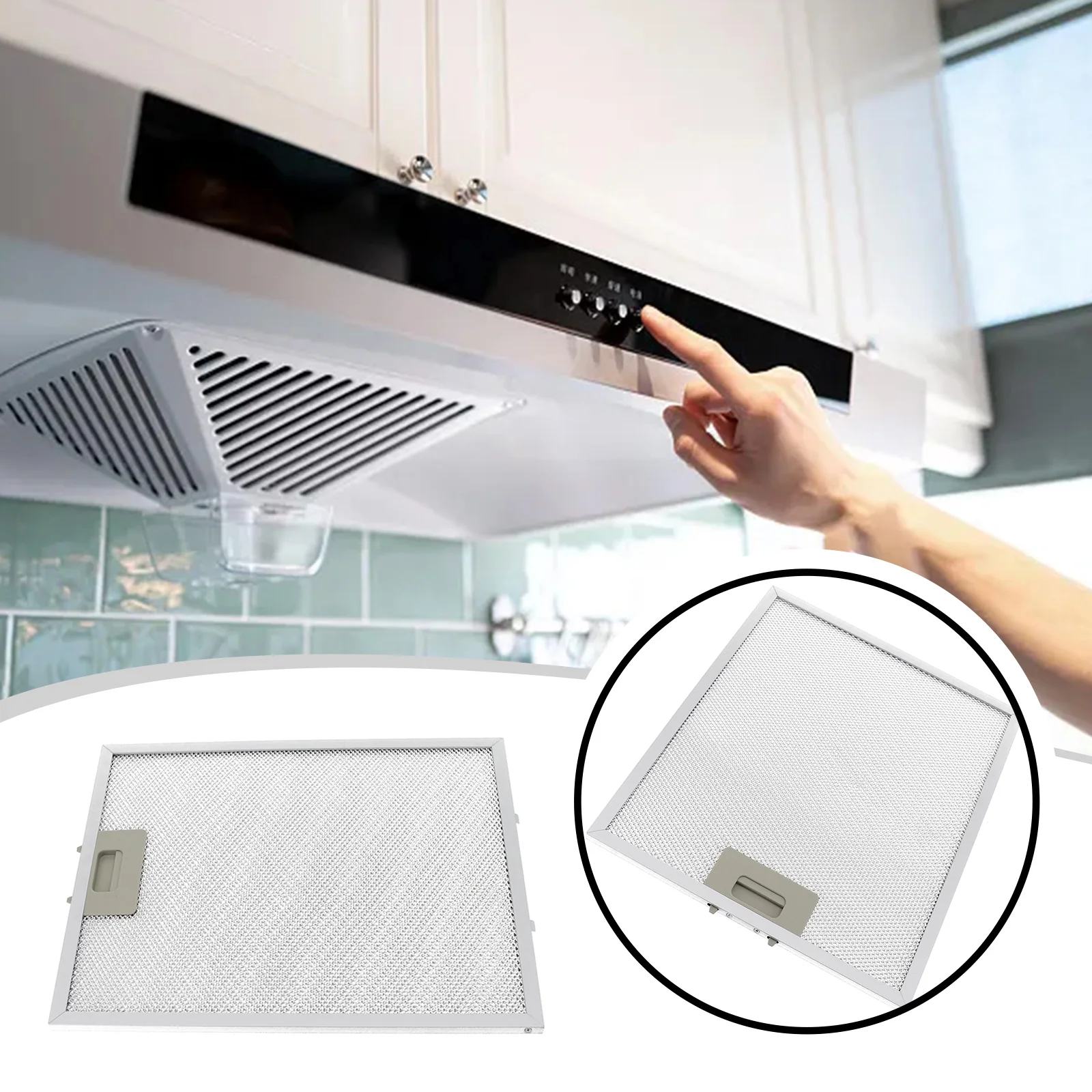 

1pcs Stainless Steel Range Hood Filter Oil Screen Oil Baffle Range Hood Accessories 340x280x9mm Heating Cooling Parts