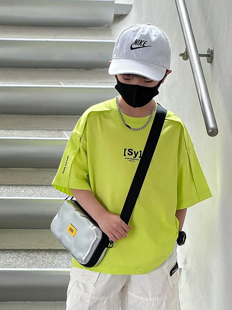 

Huzhou тканая детская одежда женская летняя детская футболка с коротким рукавом Топ поставка