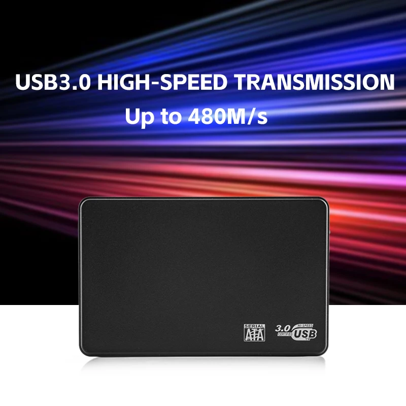 USB 3.0 HDD External Hard Drive Case 2.5 Inch Plastic SATA Enclosure SSD High Speed Transmission Support Window Mac Android HDD Enclosure External Hard Drive Housing