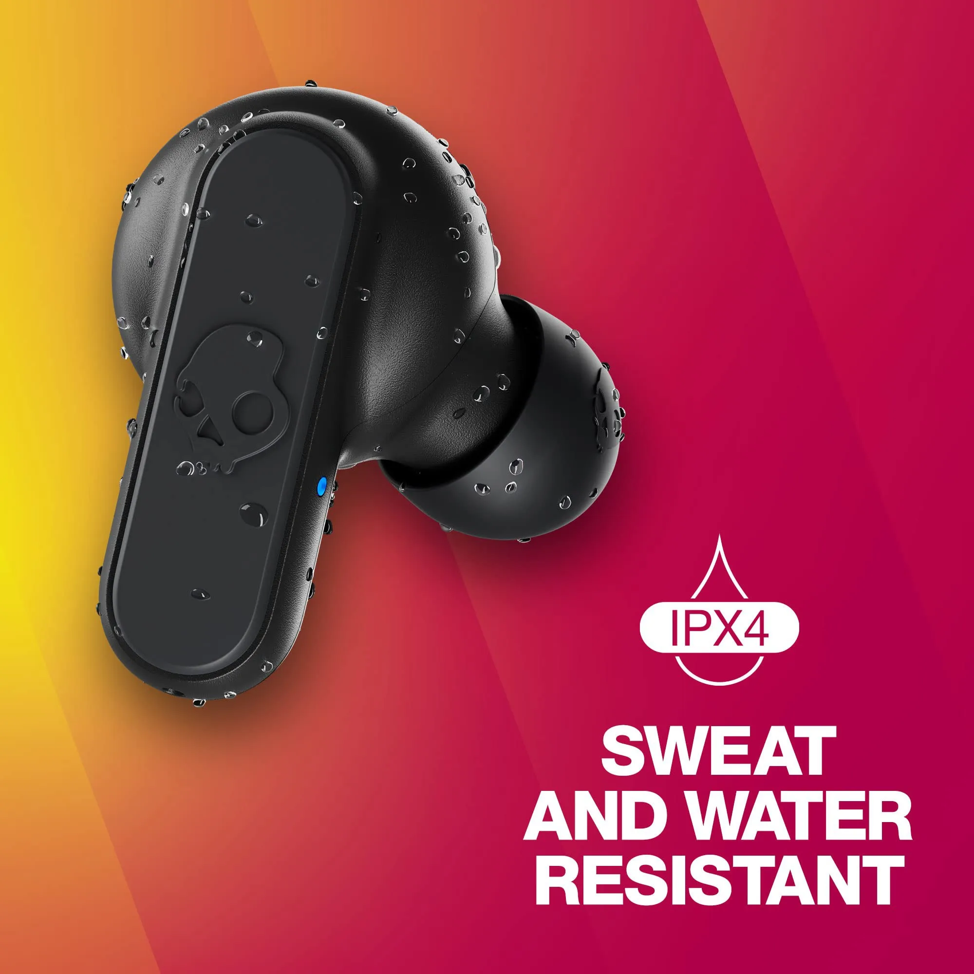 Skullcandy Dime 2 무선 블루투스 이어폰, 스포츠 게임용 대용량 이어버드, 방수 헤드폰