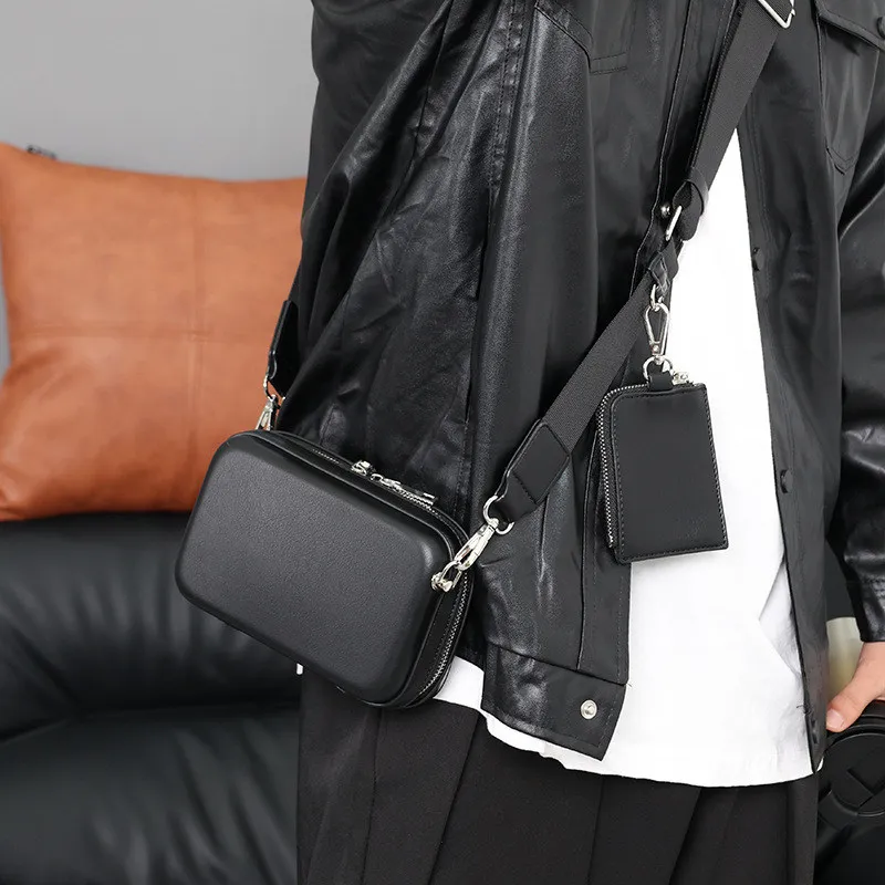 Mini double pack leather crossbody bag shop