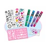 2024 Kids Makeup Set Body Art Tattoo Set Tattoo Pen Tattoo Stencil Gem Stickers Set  Kids Toys 5