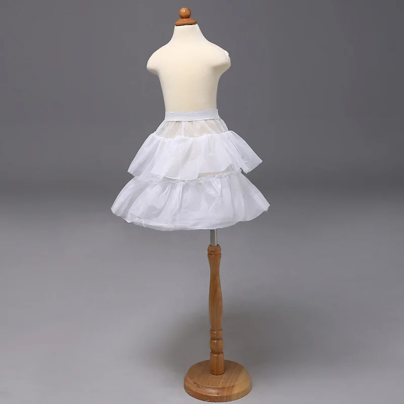 

Детская Двухслойная юбка с оборками, Свадебный Цветочный подъюбник для девочек, кринолин