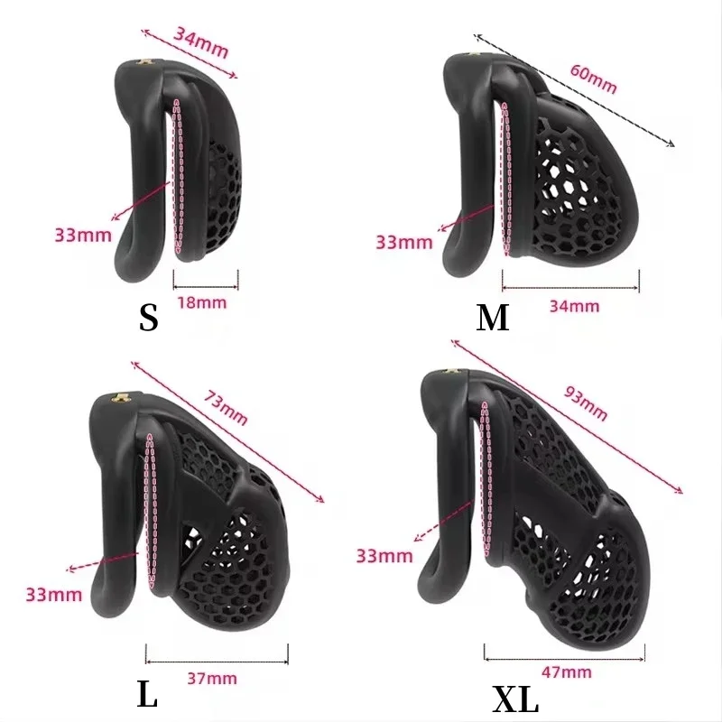 Male Chastity Cage Sex Toys Discreet Sissy Femboy Chastity Cock Cage Device Penis Rings Male 4 Size