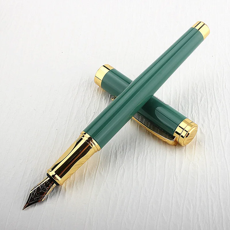 High Quality Classic Retro Fountain Pen Balanced Weight Silver Arrow Clip Extra Fine Nib Office School Daily Writing Ink Pen