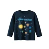 2025 Autumn Sweatshirt Boys Girls Cartoon Astronaut T-shirts Children's Long Sleeve Rocket Cotton Tops Child Space Kids Clothes 6