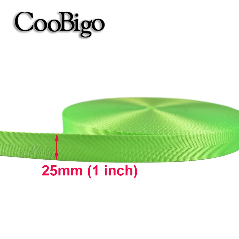 CooBigo Nylon Webbing 3/4 Inch Heavy Duty Black Nylon Webbing Straps 3/4  Wide, 6 Sizes 12 Yard Webbing Strapping for Outdoor Crafting DIY.