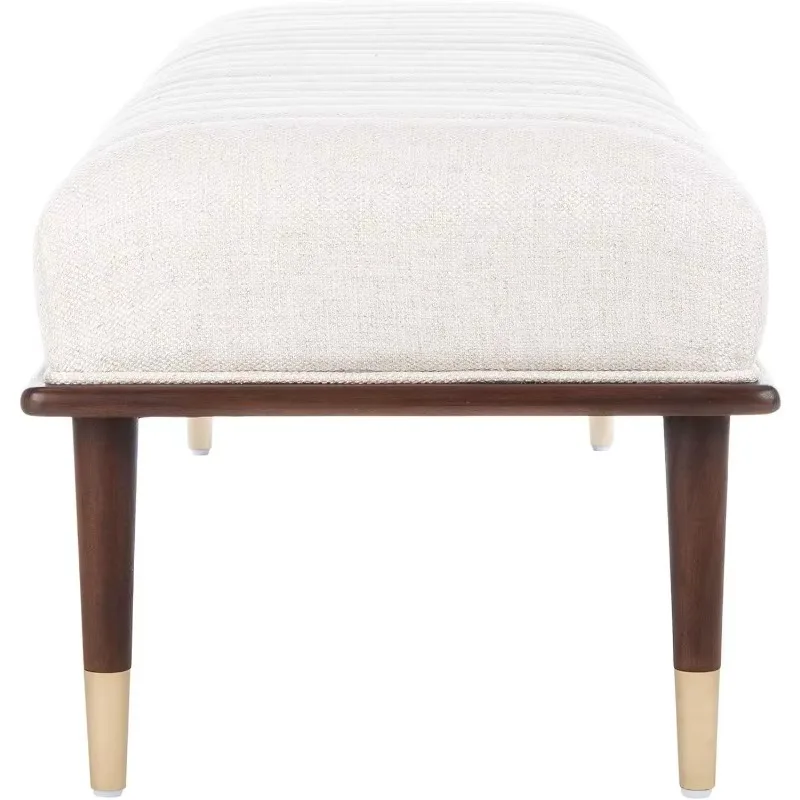 Cream Mid-Century Bench Couture Flannery 3