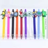 10PCS football soft patch neutral pen, sports series patch pen, creative stationery gift ballpoint pen, random style 4