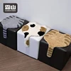 SHIMOYAMA Seat Cover Fluffy Square seat Cushion Cute Cat Design Soft Wool Seat Cushion for Chairs Stools Chair Pad Round 5
