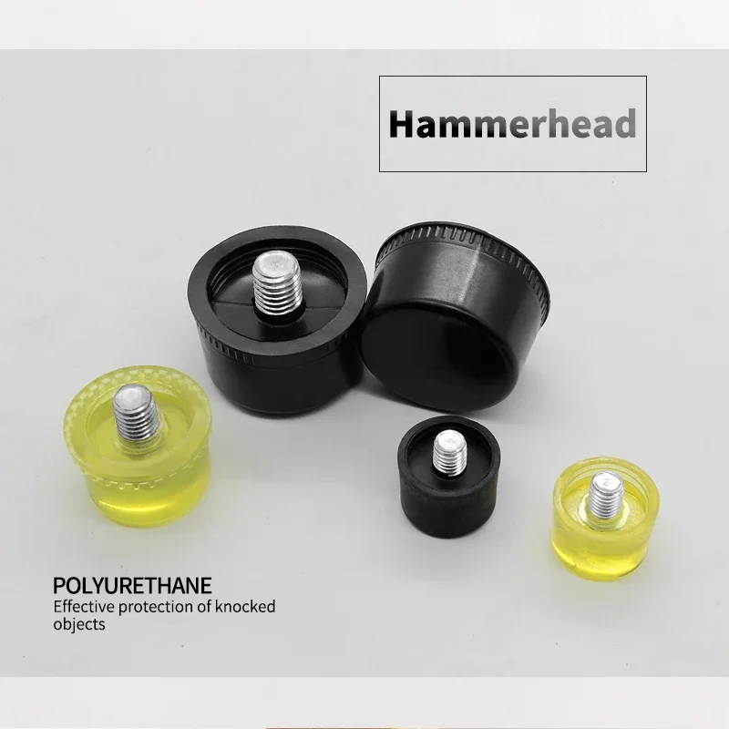 Double Face Tap Rubber Hammer 25mm 30mm 35mm 40mm 45mm Multifunctional Glazing Window Beads Hammers Nylon Head Rubber Mallet 5