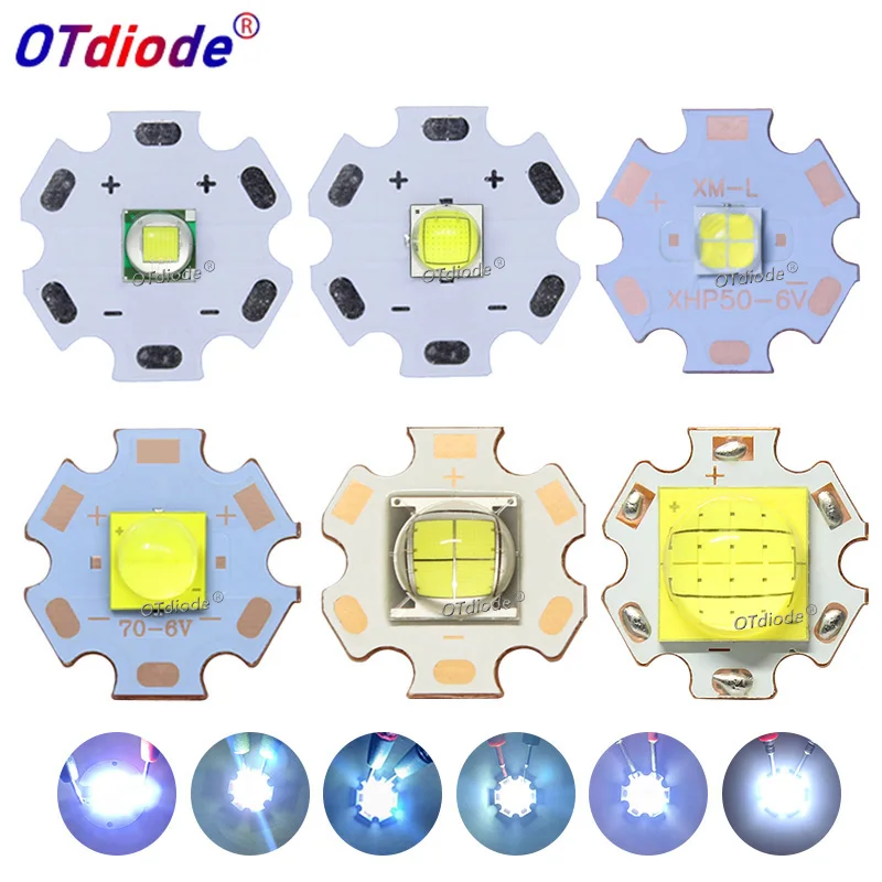 LED Lights LED Beads 10W 18W 30W 36W 54W 72W Light DC3V/6V/24V XHP50/70 XHP90 XHP110 LED COB Flashlight Car Light Diving Source