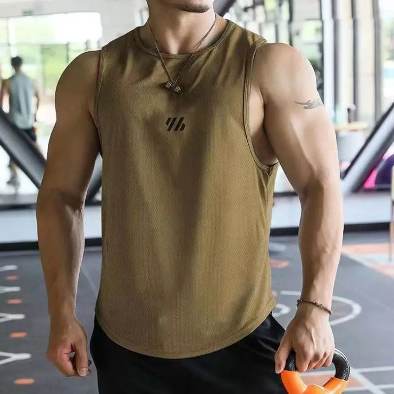 Men's 2024 Breathable Mesh Fitness Tank Top - Sleeveless Sports Vest