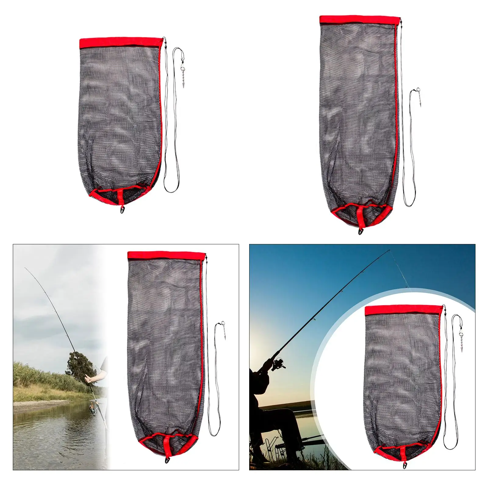 Fish Protection Net Quick Dry Fishing Protector Saltwater Collapsible Fish Cage