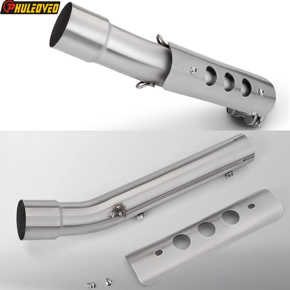 Per Yamaha Tenere 700 2019-2023 Scarico Moto Fuga Moto Silenziatore Tubo Di Collegamento Centrale Per Id:51Mm Scarico Con Scudo Termico