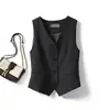 Suit Vests Women Simple Single Breasted V-neck Sleeveless Coats Daily Outwear Aesthetic Korean Style Slim All-match Trendy New 5