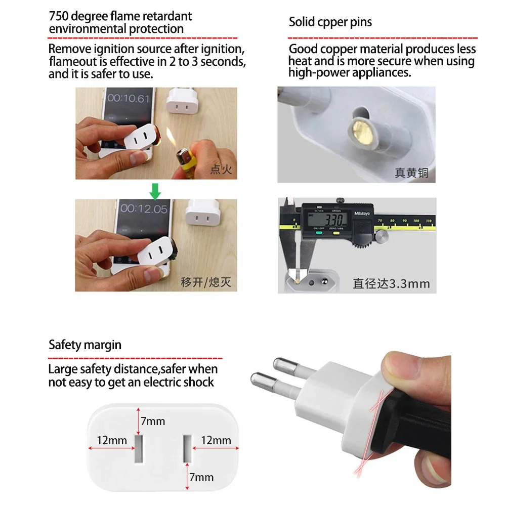 Universal Europe Power Plug Adapter - Compact & Convenient Travel Converter