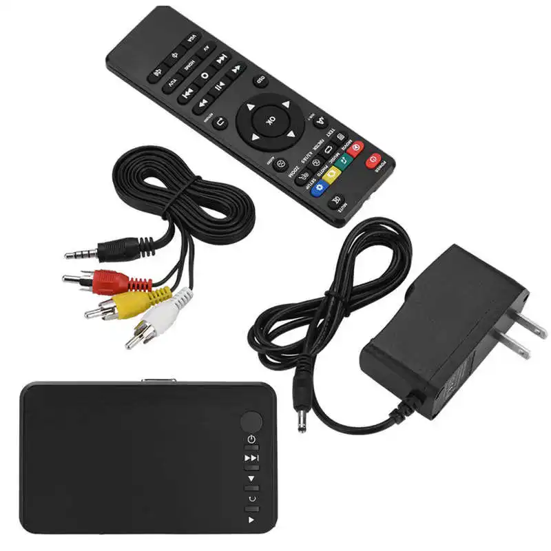  1080P Multimedia Player USB External Hdd Media Player HD Video Player 110V-240V With IR Remote Control remote control electric lift cart video conference terminal floor stand 90° flip mobile tv stand for led tv