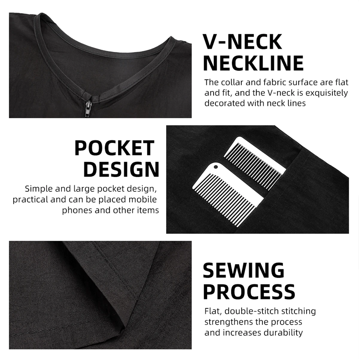 전문 이발사 헤어 커팅 케이프 방수 정전기 방지 긴 소매 스타일리스트 살롱 가운 헤어스타일링 옷