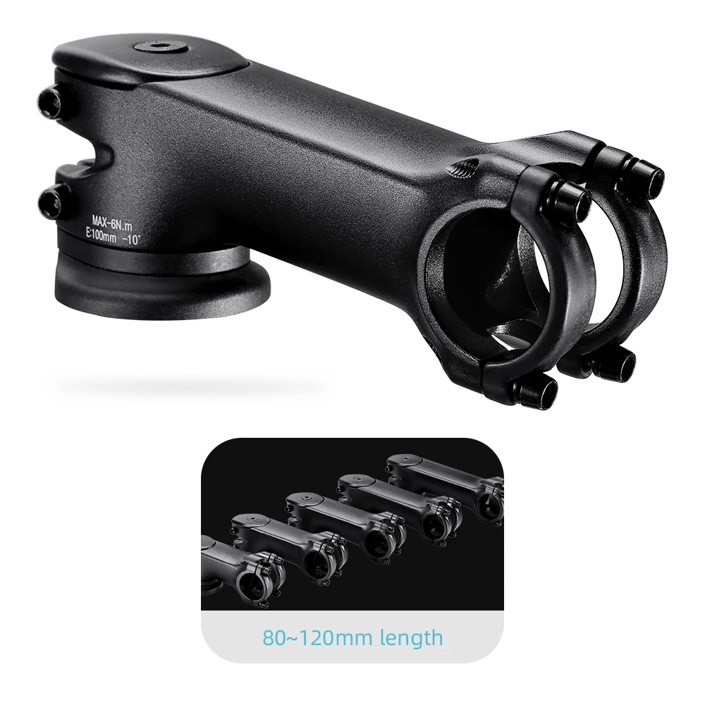 

RYET 3D Forged Bike Stem with Aero Spacers Racing Bicycle Bar Stem -10° 35mm Height 28.6x31.8mm 70/80/90/100/110/120mm Holder