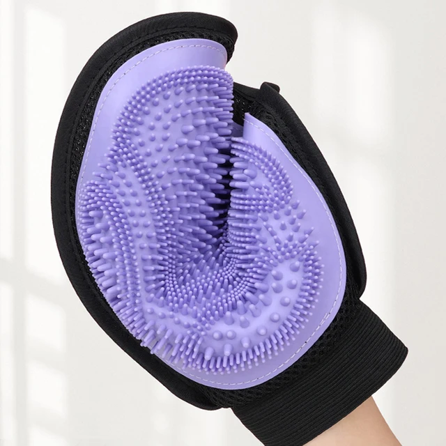 Pet Bath Massage Gloves Cat Hair Deshedding Brush Remover Brush For Animal Gloves Dog Comb For Cats Bath Clean Massage 3