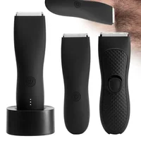 Men's Electric Groin Hair Trimmer Pubic Hair Trimmer Body Grooming Clipper for Men Bikini Epilator Rechargeable Shaver Razor 1