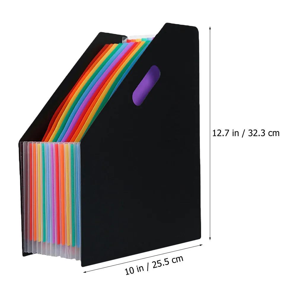 확장형 아코디언 파일 폴더 대용량 플라스틱 정리함 영수증 문서 홀더 사무용 파일 폴더