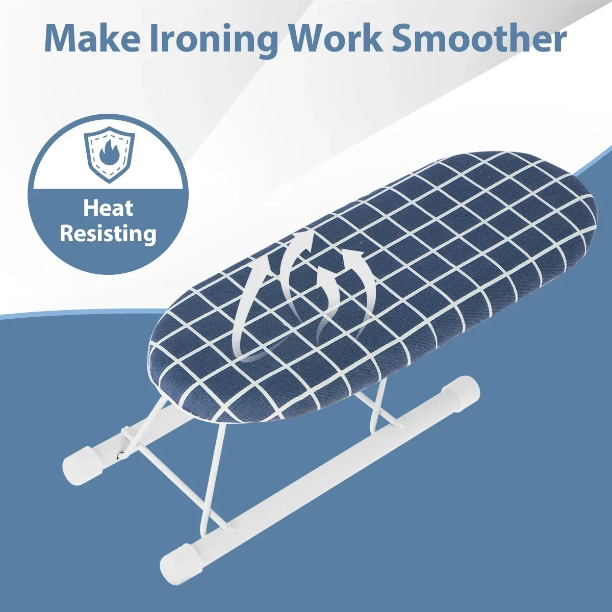 Tabletop Ironing Board with Non-Slip Folding Portable Small Ironing Board for Household Shirt Sleeves Cuffs Neckline