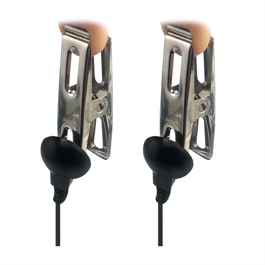 Electric Shock Nipple Clamps Medical Themed Toys Breast Pussy Massager Clitoris Clips Electro Stimulation Sex Toys Women nipple sex toys nipple clamps nipple clamp vibrator
