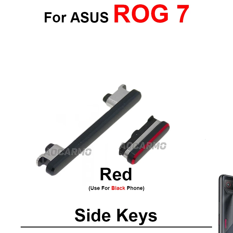 Blue Red Black For ASUS ROG Phone 6 Rog6 Power On OFF Volume Buttons Side Key Replacement Part
