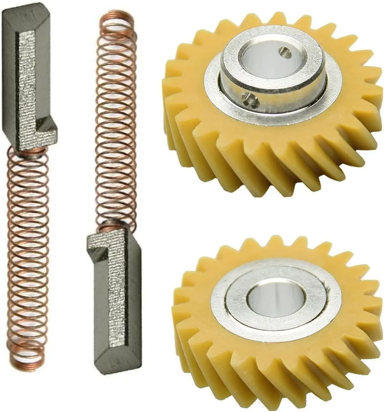 W10380496 Carbon Brushes Replacement W10112253 Mixer Worm Gear for Whirlpool & KitchenAid Mixers Replace Parts 4162897 4169830 A mixer replacement parts