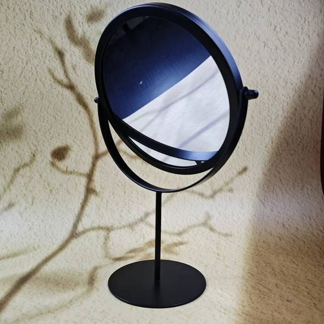 Miroir de bureau en fer rotatif à 360 degrés, Texture miroir de maquillage pour dames, miroir créatif en fer, fort sens du Style 5