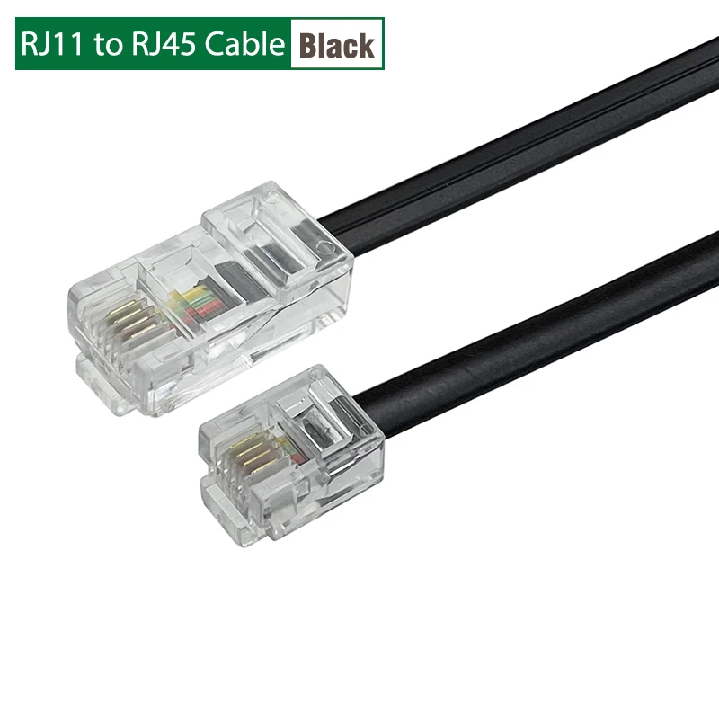 PATCHTEK RJ11 to RJ45/RJ9 to RJ9 Connector Telephone Cable 8p4c 6p4c 4p4c Adapter Modular Handset Voice Extension Data Cable