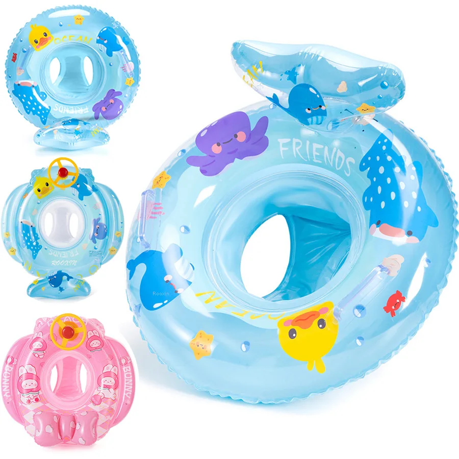 

ROOXIN Baby Swimming Ring Floating Seat Pool Floats For Child Kids Swim Circle Swim Tube Pool Bathtub Toy Water Play Equipment