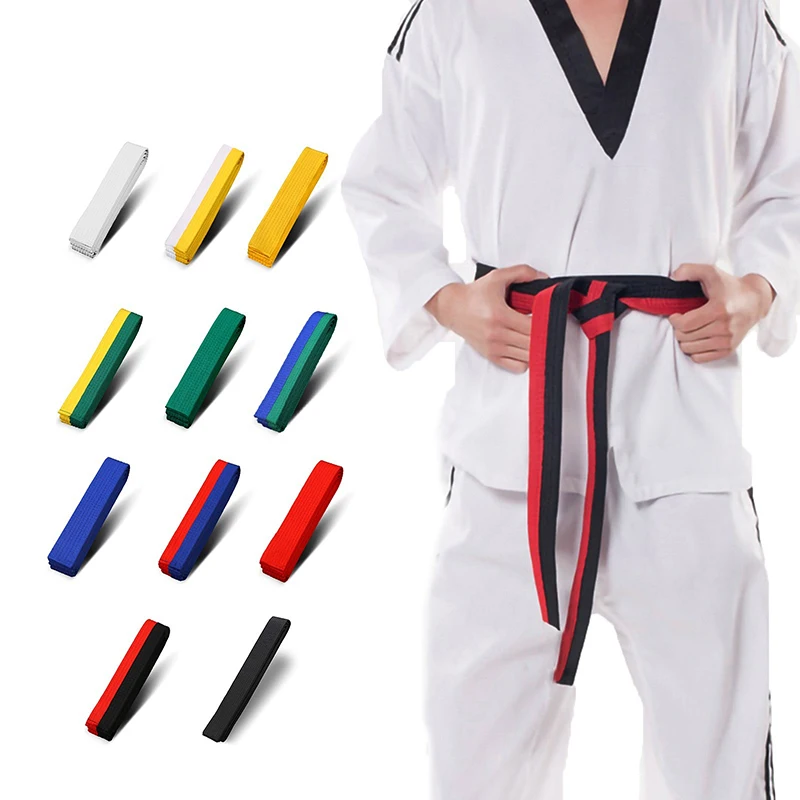 Taekwondo Colored Ranking Belts Cotton Martial Arts Judo Karate TKD Aikido Uniform Belt Kids Adult martial arts belts