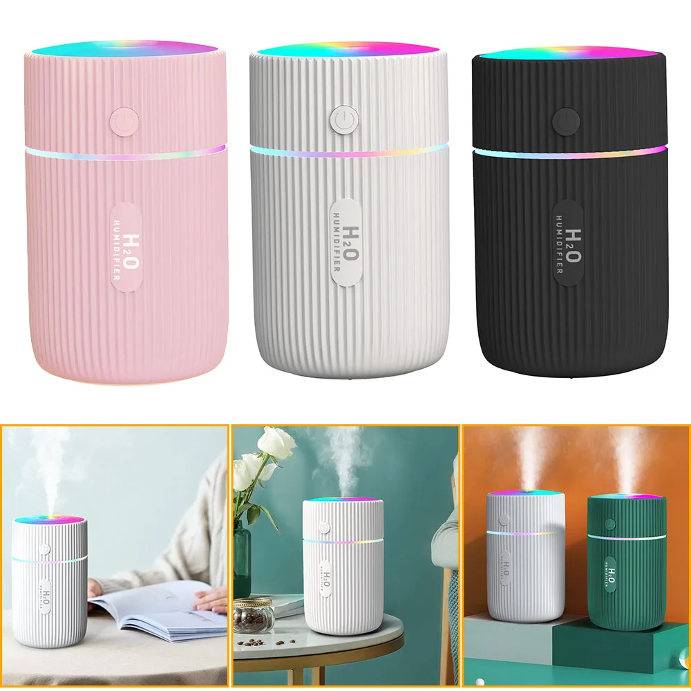 Mini Car Air Humidifier Portable Air Freshener with LED Night Light 2 Modes USB Power Oil Diffuser for Car Interior Accessories