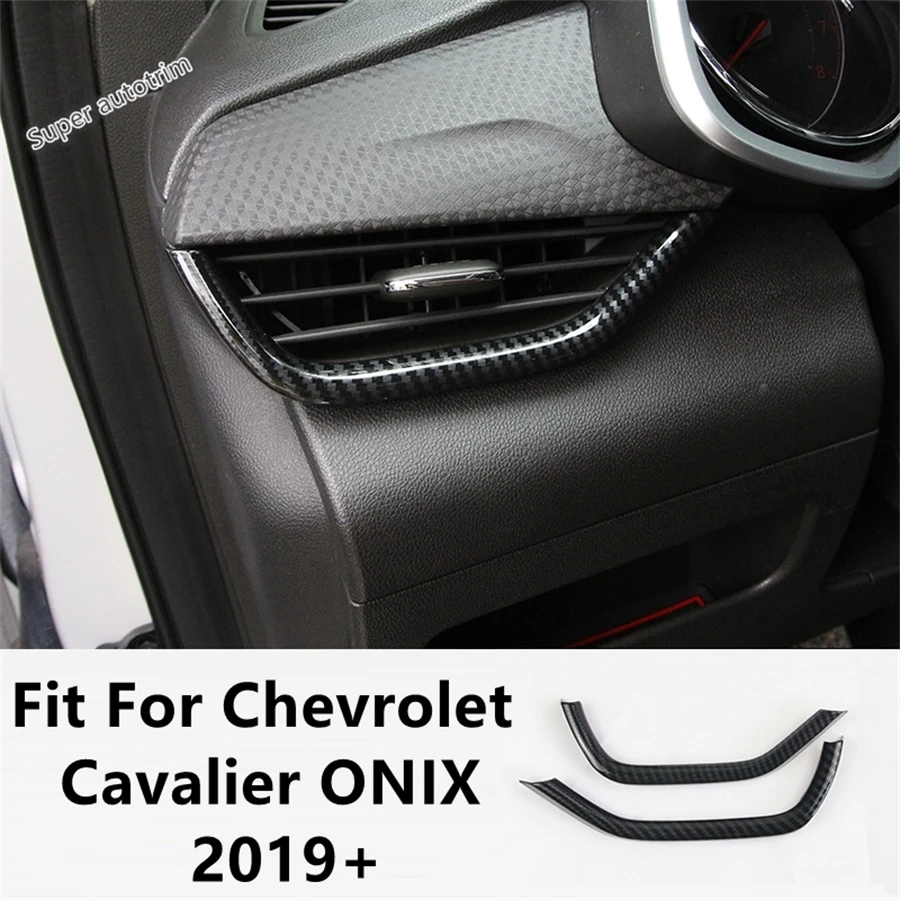 

Dashboard Side AC Air Conditioning Vent Outlet Frame Cover Trim For Chevrolet Cavalier ONIX 2019 -2022 Carbon Fiber Accessories