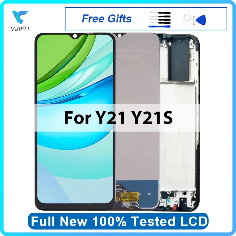 

ЖК-дисплей для VIVO Y21 Y21S мобильный телефон, сенсорный экран V2110 V2111, дигитайзер в сборе, замена