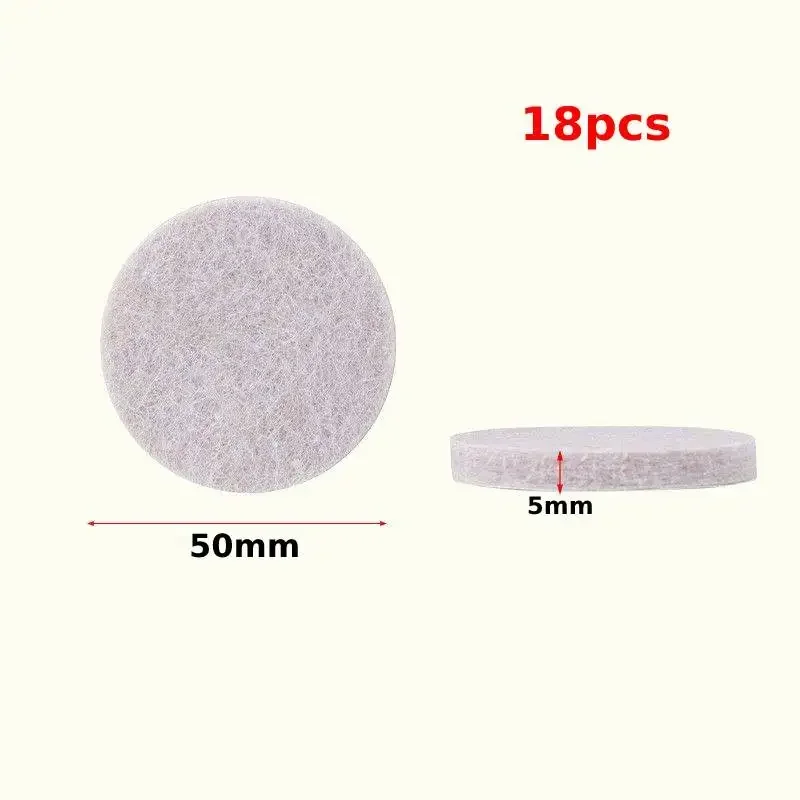 Round Furniture Felt Pads - Anti-Scratch Floor Protectors for Chairs, Tables, and Couches
