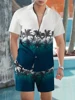 Men's Hawaiian Short-sleeved Shirt And Beach Shorts Set Beach Resort Men's Casual Shirt Summer Everyday Men's Sports Shorts 1