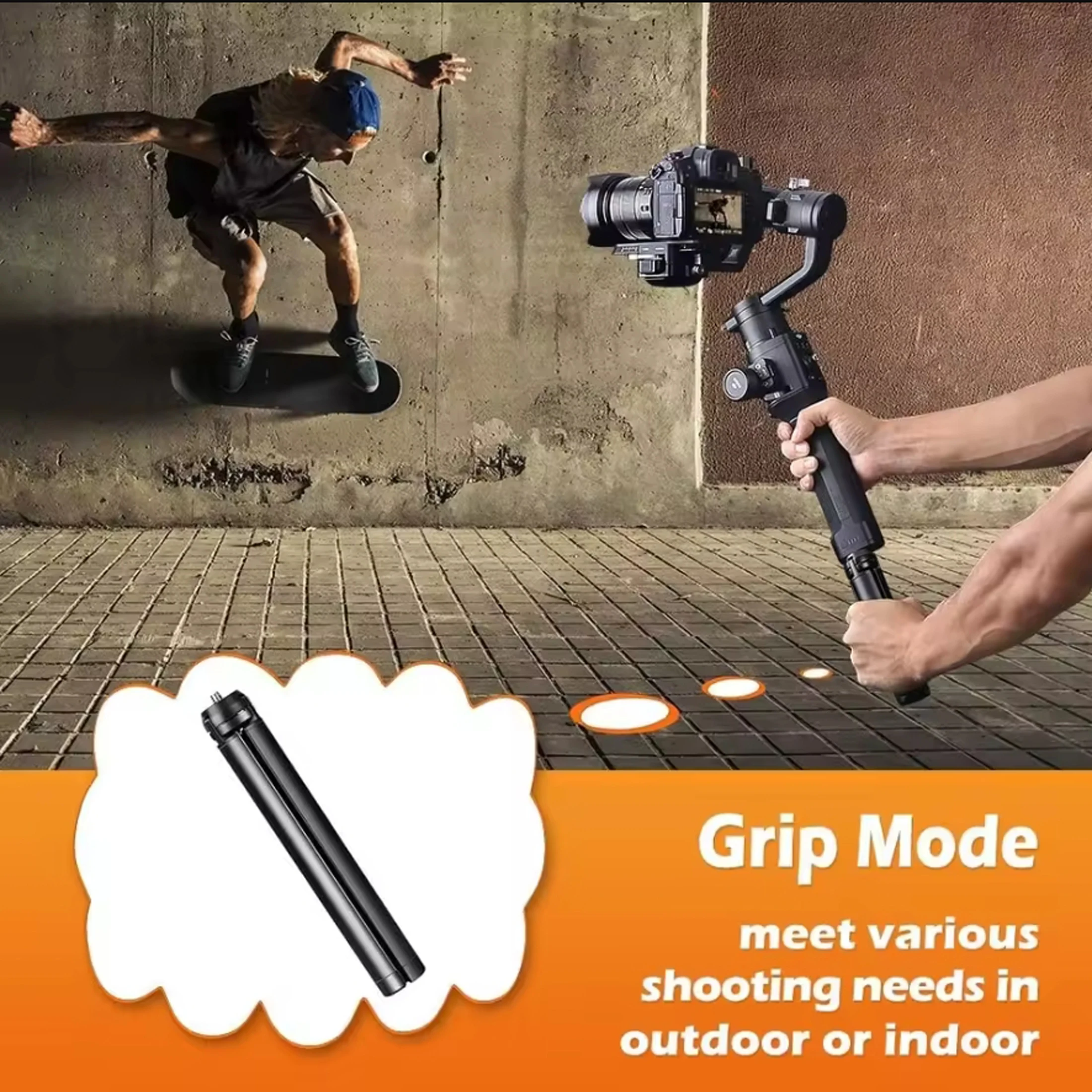 Achetez Mini Trépied Métal pour Gimbal Caméra - ce modèle léger se plie facilement pour le transport, idéal en voyage.