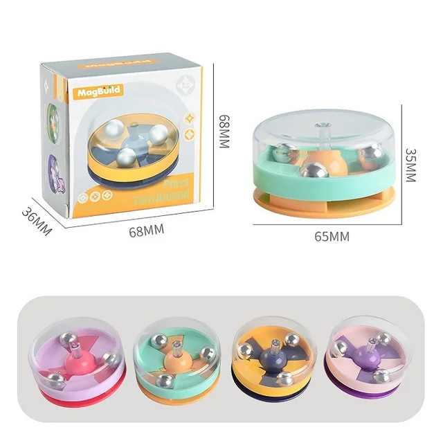 Creative Decompression Running Bead Ball Disc Spinner PressTo rotate Vent Relieve Stress  Desk Toys Office Kids Fidget Toys 6