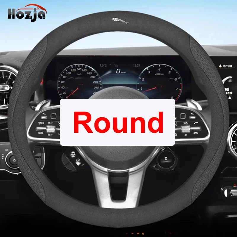 Luxury Leather Carbon Breathable Anti-Slip Car Steering Wheel Cover - Available in 9 Colors