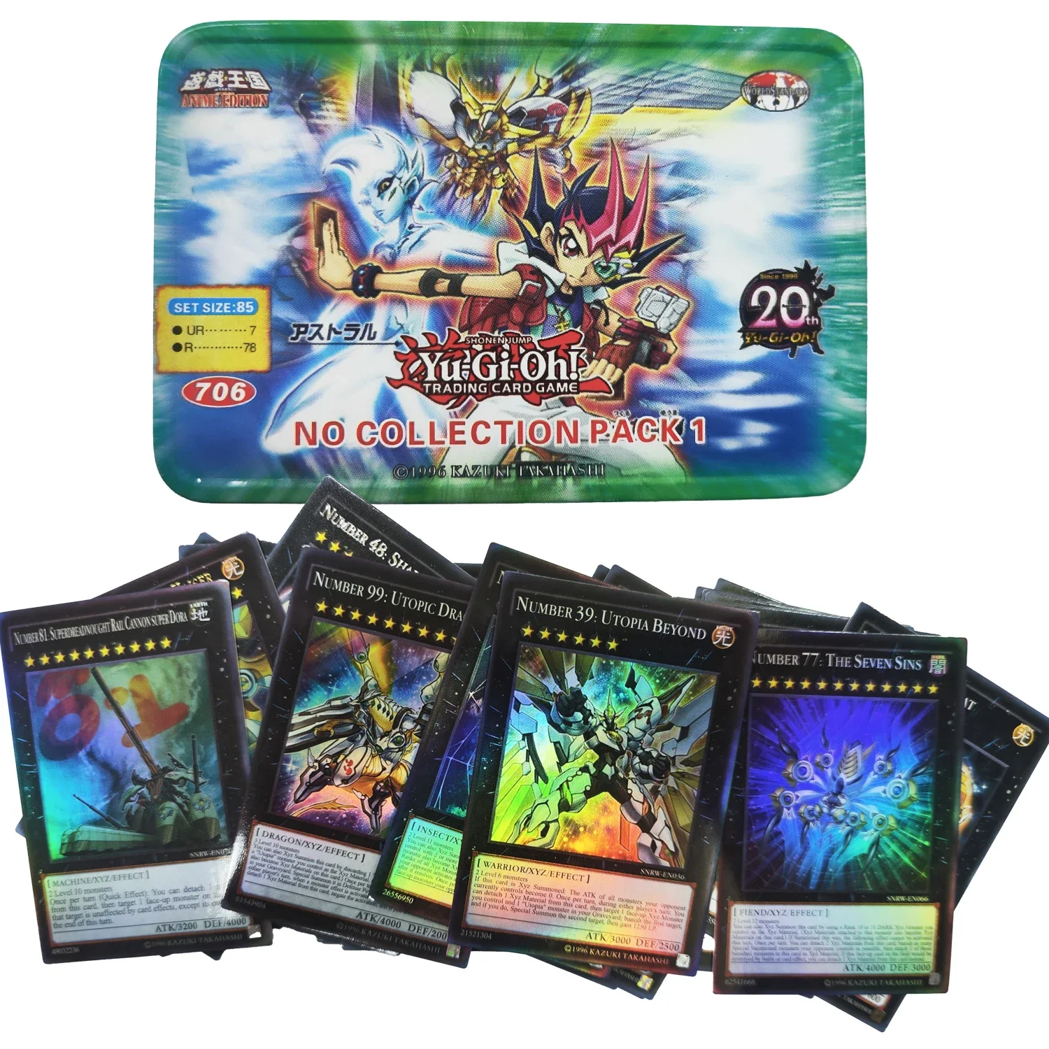 Yu Gi Oh Cards EXODIA PACK English Holographic Golden White Dragon Duel Game Collection Card with Tin Box