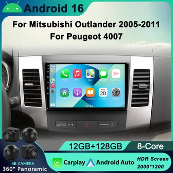 Reproductor Multimedia de Radio para coche Android 16 de 2 Din para Mitsubishi Outlander 2006-2011 Peugeot 4007 Citroen c-crosser Carplay Gps 1